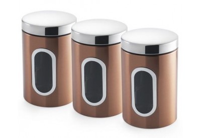 Addis Stainless Steel Canisters Copper Finish (set of 3)